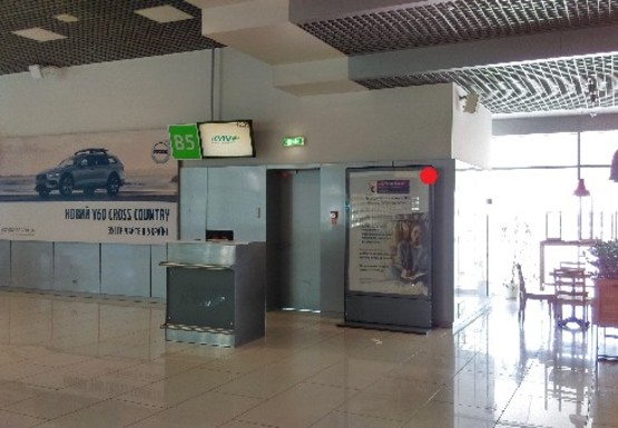 Фото рекламної площини за адресою Зал ожидания вылетов, 2 этаж  (Терминал А)