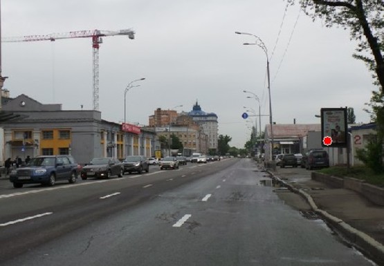 Фото рекламной плоскости по адресу Набережно-Крещатицкая ул., 58 (напротив)