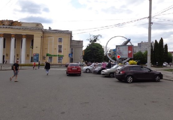 Фото рекламной плоскости по адресу Победы пл. (ДБ Юбилейный)