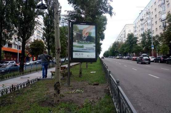 Фото рекламной плоскости по адресу Лесі Українки бульв., 8 (розподільник)