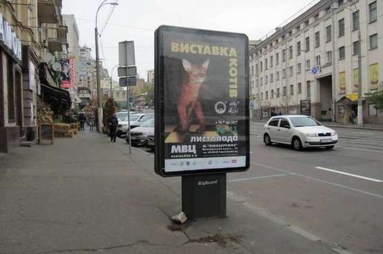 Фото рекламной плоскости по адресу Бульварно-Кудрявська вул. - Перемоги пл., (біля приміщення Національного цирку України)