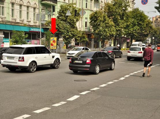 Фото рекламной плоскости по адресу Б. Житомирская ул., 40, возле гастронома, в сторону Владимирская ул.