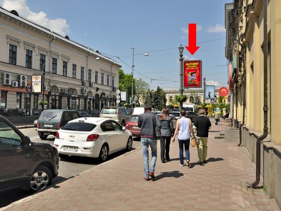 Фото рекламної площини за адресою Сагайдачного ул., 22, в сторону Контрактовая пл. (№2)