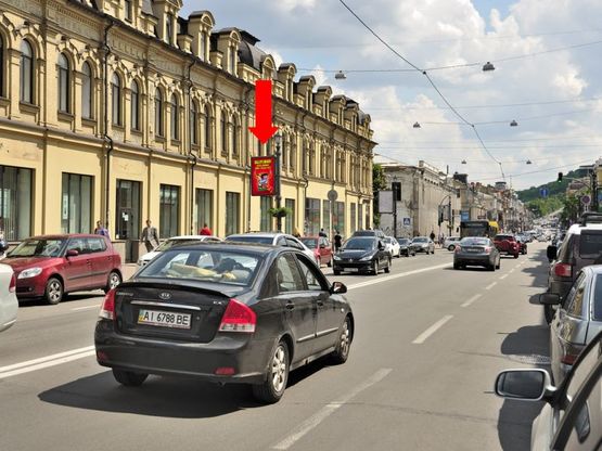 Фото рекламной плоскости по адресу Сагайдачного ул., 22, в сторону Почтовая пл. (№3)