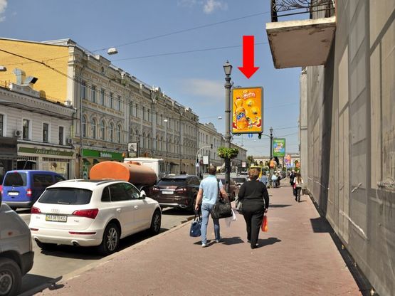 Фото рекламной плоскости по адресу Сагайдачного ул., 8, в сторону Контрактовая пл. (№2)