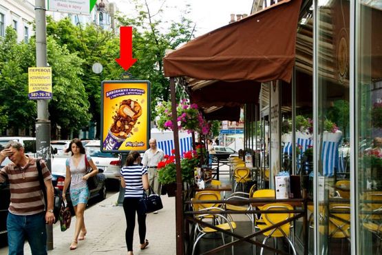 Фото рекламної площини за адресою Ярославов Вал ул., 13, в сторону Владимирская ул.