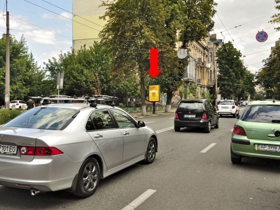 Фото рекламной плоскости по адресу Б. Житомирская ул., 34-А, в сторону Владимирская ул.