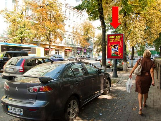 Фото рекламной плоскости по адресу Б. Житомирская ул. / Сретенская ул., 17, в сторону Владимирская ул.