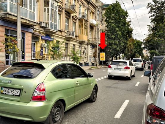 Фото рекламной плоскости по адресу Б. Житомирская ул., 34, в сторону Владимирская ул.