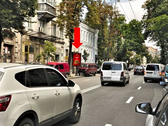 Фото рекламной плоскости по адресу Б. Житомирская ул., 29-А, в сторону Владимирская ул.