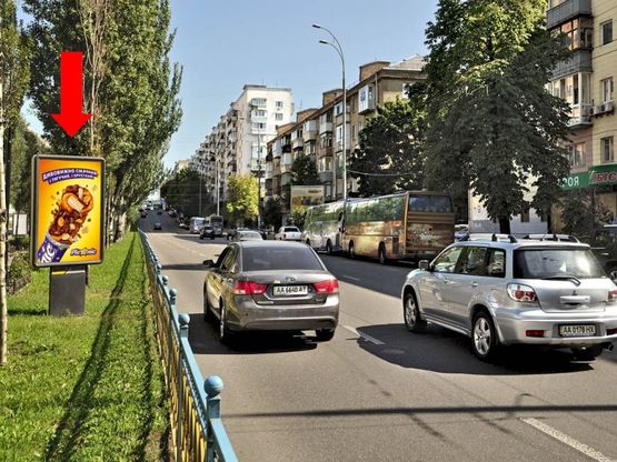 Фото рекламной плоскости по адресу Украинки бул., 16, (бульвар)