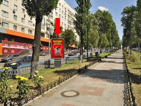 Фото рекламной плоскости по адресу Украинки бул., 3, (бульвар)