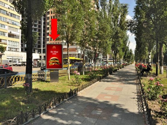 Фото рекламної площини за адресою Украинки бул., 5, (бульвар)