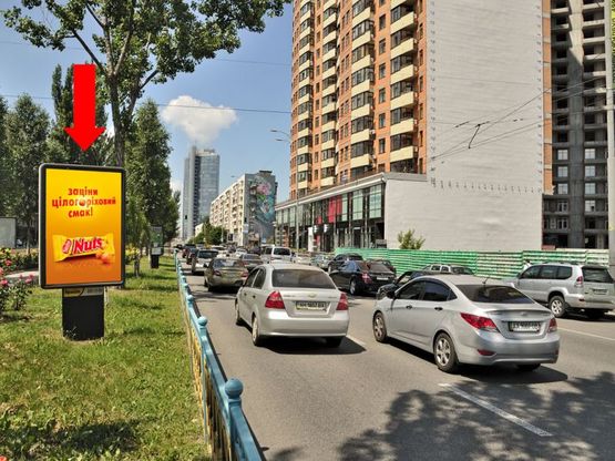 Фото рекламной плоскости по адресу Украинки бул., 7/ 9, (бульвар)