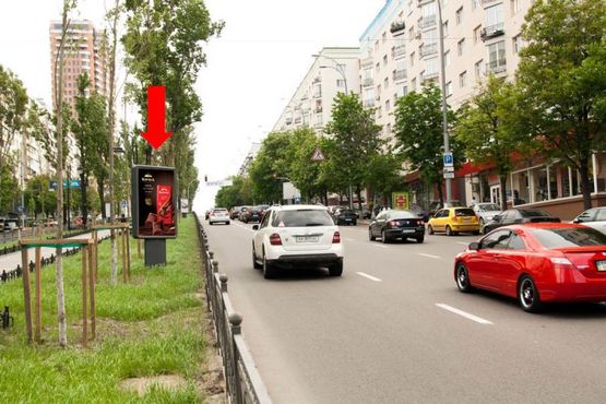 Фото рекламной плоскости по адресу Украинки бул., 8, (бульвар)