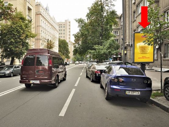 Фото рекламной плоскости по адресу Институтская ул., 22, в сторону Липская ул.