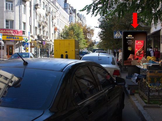 Фото рекламної площини за адресою Ярославов Вал ул., 15, напротив отеля "Radisson Blu", в сторону Владимирская ул.