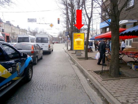 Фото рекламной плоскости по адресу Яворницкого пр. (бывш. Маркса пр.), 115-113