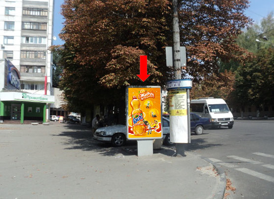 Фото рекламної площини за адресою Вернадского ул. (бывш. Дзержинского ул.), 1-3 / Яворницкого пр. (бывш. Маркса пр.), банк "KredoBank"