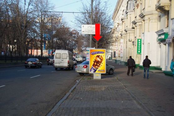 Фото рекламной плоскости по адресу Яворницкого пр. (бывш. Маркса пр.), 46, банк "Приватбанк"