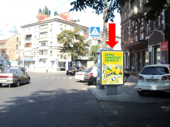 Фото рекламной плоскости по адресу Харьковская ул. / Магдебургского права ул. (бывш. Гопнер ул.), возле ночного клуба "Лабиринт"