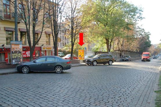 Фото рекламной плоскости по адресу Яворницкого пр. (бывш. Маркса пр.), 41, на углу дома