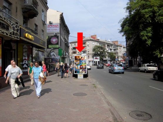 Фото рекламної площини за адресою Яворницкого пр. (бывш. Маркса пр.) / Харьковская ул., возле магазина "Имидж"