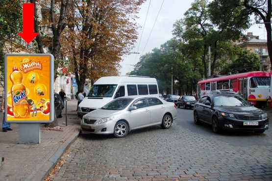 Фото рекламної площини за адресою Яворницкого пр. (бывш. Маркса пр.), 104 / Пастера ул., рынок "Озерка"