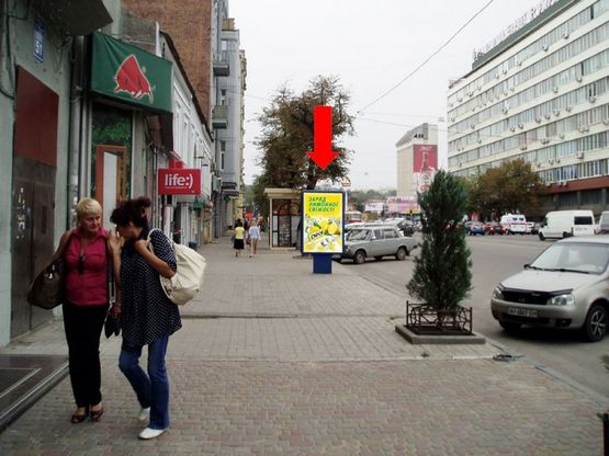 Фото рекламной плоскости по адресу Полтавский шлях, 53, возле магазина "Киевстар"