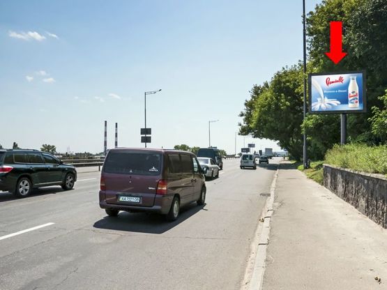 Фото рекламной плоскости по адресу Надднепрянское шоссе, 150м от Железнодорожное шоссе, из центра
