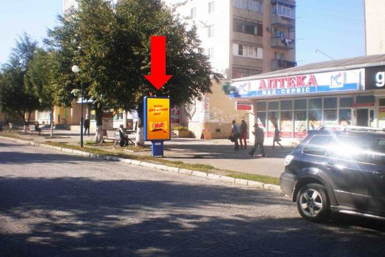 Фото рекламной плоскости по адресу Соборная ул., возле магазина "Комфорт"