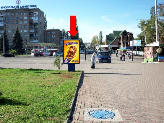 Фото рекламной плоскости по адресу Привокзальная пл., возле ж/д вокзала