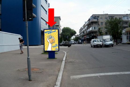 Фото рекламной плоскости по адресу Шевченко ул. / Сердюка ул. (бывш. Октябрьская ул.), возле почты