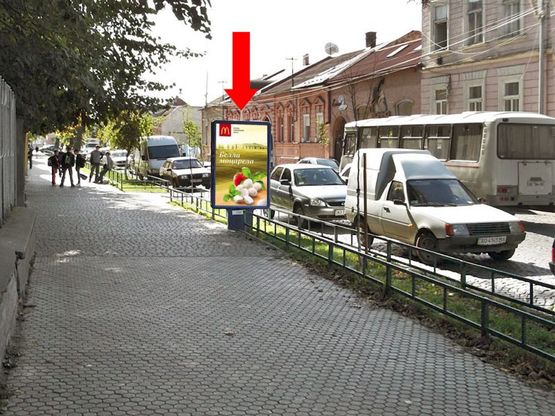 Фото рекламной плоскости по адресу Пушкина ул., возле церкви