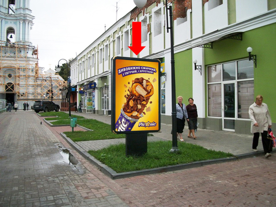 Фото рекламной плоскости по адресу Терезова пер., возле магазина "Лайф"