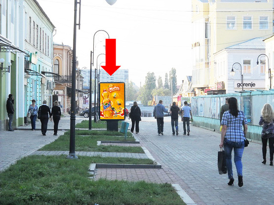 Фото рекламной плоскости по адресу Терезова пер., возле магазина "Лайф"