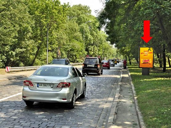 Фото рекламної площини за адресою Днепровский спуск №3, в сторону Набережного шоссе