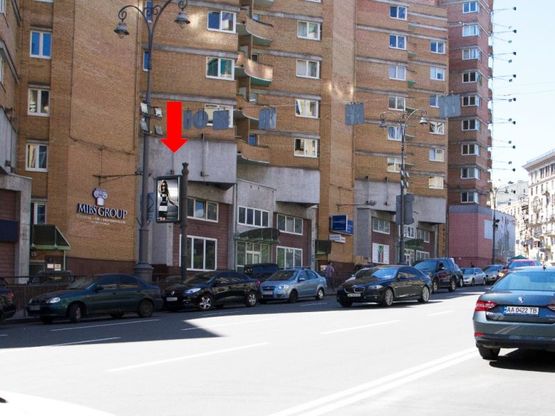 Фото рекламної площини за адресою Б. Васильковская ул. (бывш. Красноармейская ул.), 9/2, напротив "Арена сити"