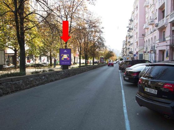 Фото рекламної площини за адресою Антоновича ул. (бывш. Горького ул.), 4/6, в сторону ул. Саксаганского