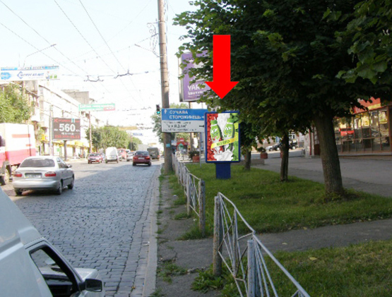 Фото рекламной плоскости по адресу Главная ул., 126А / Независимости пр., из центра