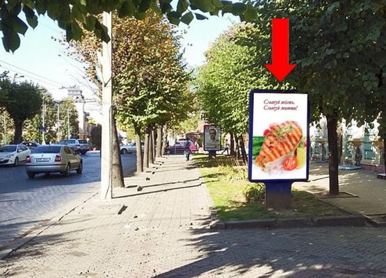 Фото рекламной плоскости по адресу Героев Майдана ул. (бывш. Красноармейская ул.), 1, возле ЧНУ им. Федьковича