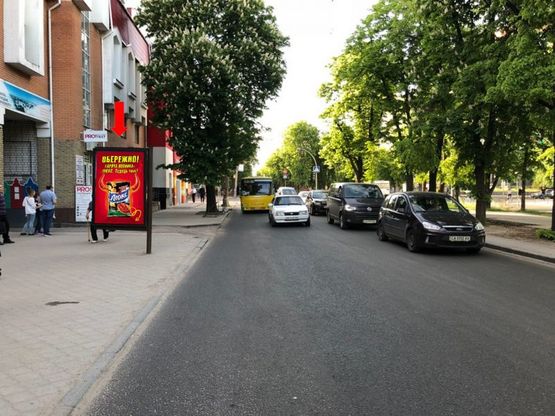 Фото рекламной плоскости по адресу Шевченко бул., 276, напротив ДК "Дружбы Народов", в центр