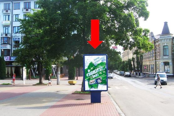 Фото рекламной плоскости по адресу Владимирская ул. / ул. Проскуровская, 44, напротив гостиницы "Октябрьская"