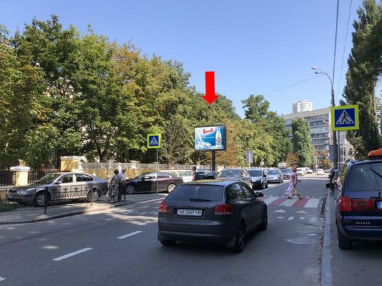 Фото рекламной плоскости по адресу Новогоспитальная ул. (бывш. Щорса пер.), 24б, в сторону бул. Украинки