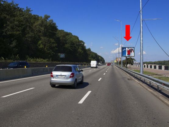 Фото рекламної площини за адресою Набережное шоссе ул., 950 м. от ст.м. "Днепр", в сторону Подола