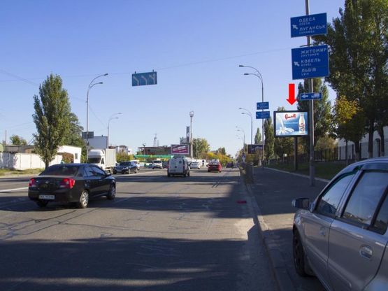 Фото рекламної площини за адресою Новоконстантиновская ул., 1 / ул. Электриков, перед развязкой, в сторону Подола