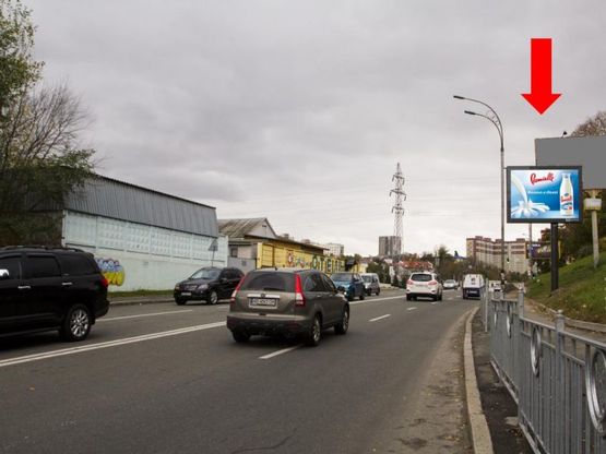 Фото рекламной плоскости по адресу Брожко ул. (бывш. Кировоградская ул.) / ул. Гринченко, в сторону Лобановского пр. (бывш. Краснозвездный пр.)