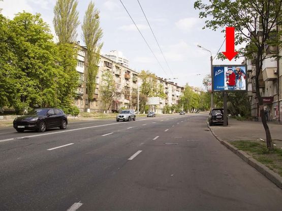 Фото рекламной плоскости по адресу Бойчука ул. (бывш. Киквидзе ул.), 23, в сторону бул. Л. Украинки и Дружбы Народов, в центр