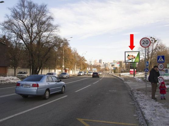 Фото рекламної площини за адресою Брожко ул. (бывш. Кировоградская ул.), 21, возле АЗС "Окко", в сторону ул. Гринченко