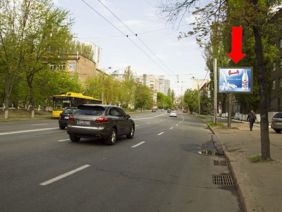 Фото рекламной плоскости по адресу Бойчука ул. (бывш. Киквидзе ул.), 33, в сторону бул. Украинки, центра